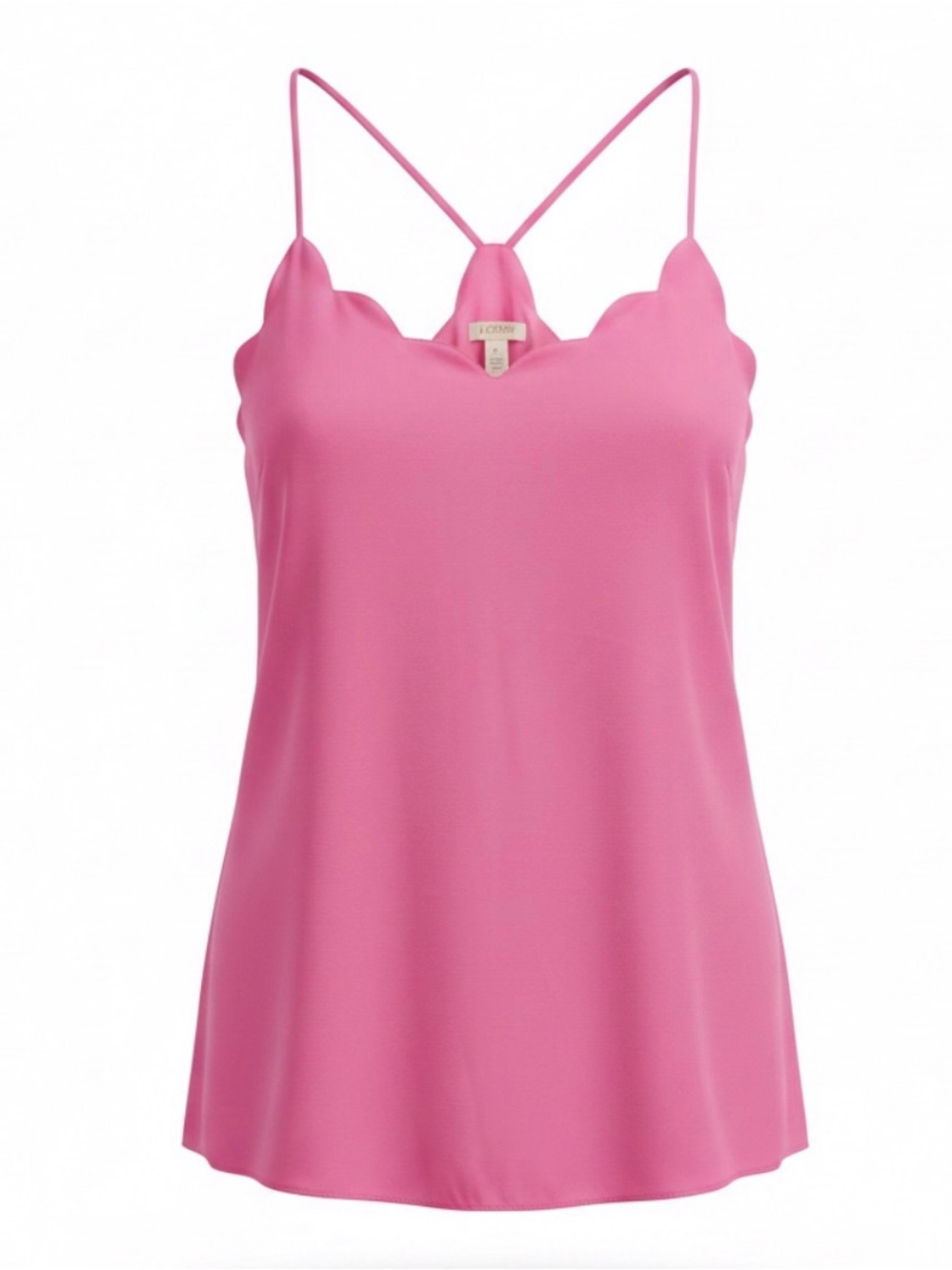 J. Crew Hot Pink Scalloped V-Neck Cami